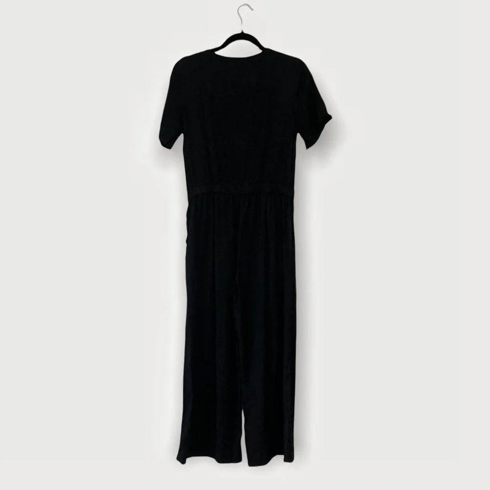 Tea n Rose Adams Wide Leg Black Jumpsuit Size M - Picture 7 of 9